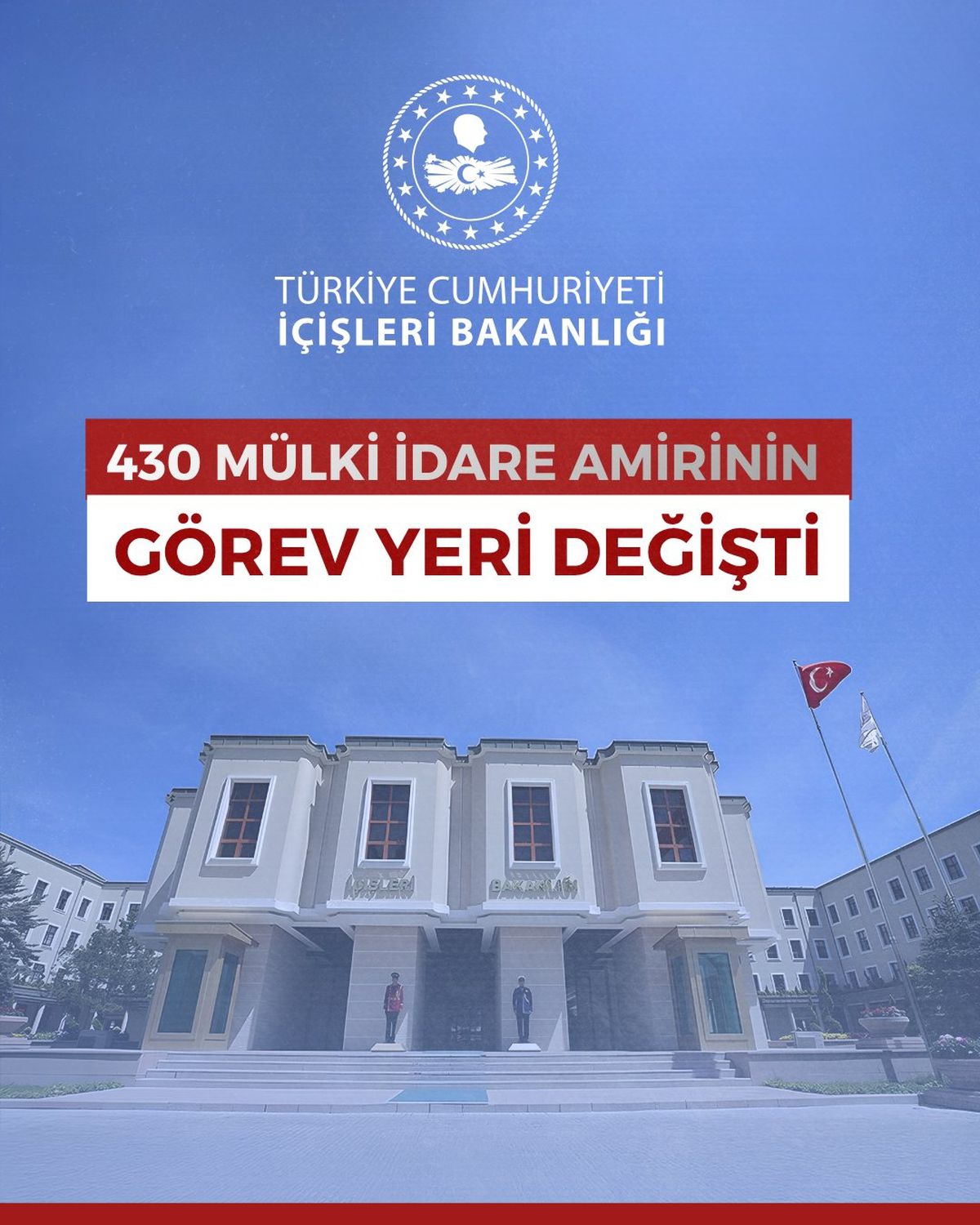430 mülki idare amirinin görev yeri değişti