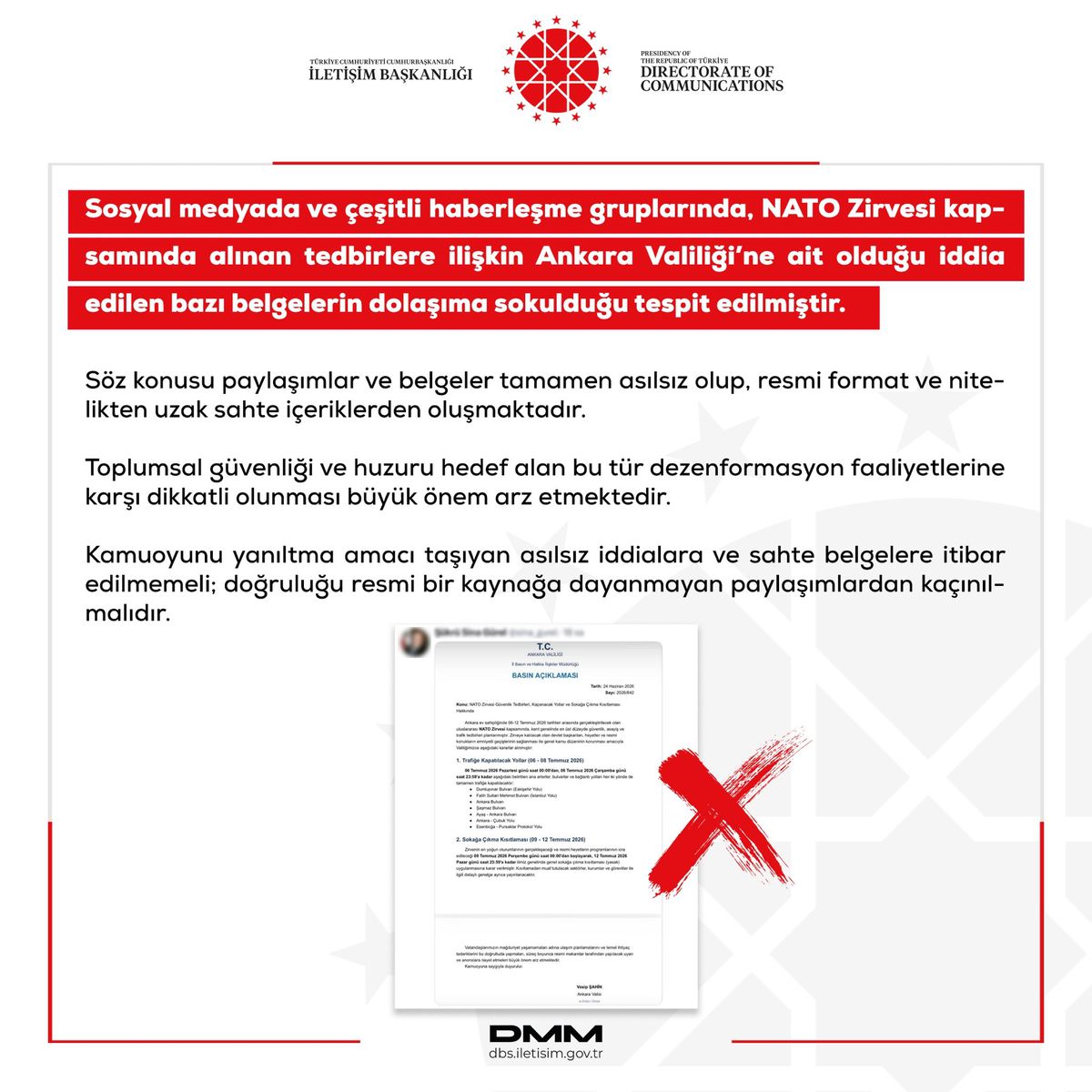 Dezenformasyona Dikkat!