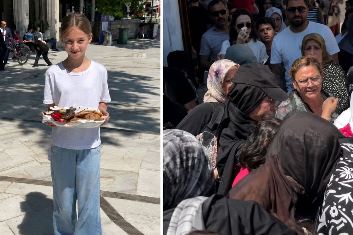 Eyüp Sultan’da ziyaretçilere kurabiye ikram etmek isteyen genç kız hayatının şokunu yaşadı