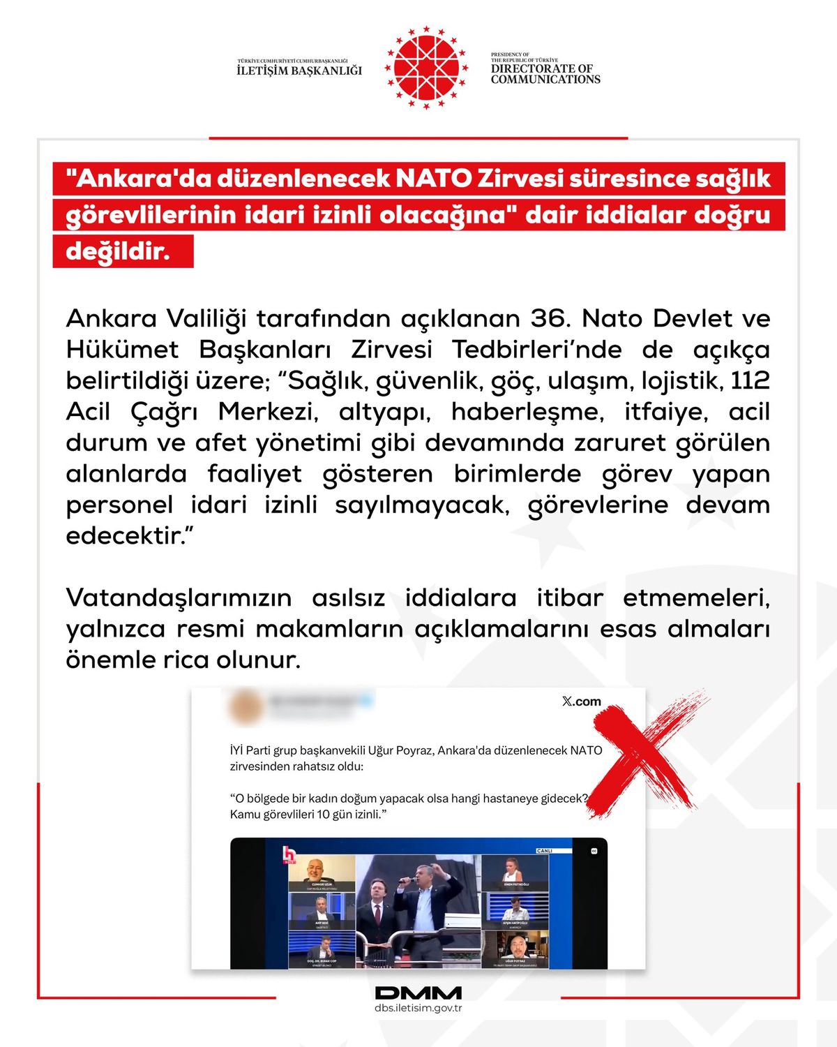 NATO Zirvesi’nde Sağlık Görevlileri İdari İzinli Değil