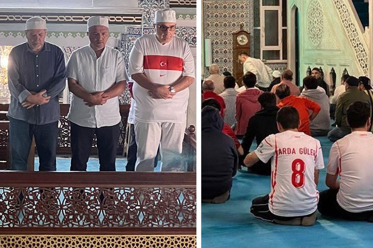 Vatandaşlar, sabah namazına milli formayla katıldı